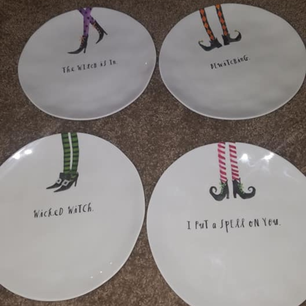 Rae Dunn HTF Halloween Witch Plates